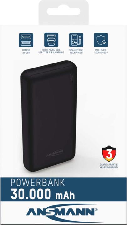 Actual product image Ansmann PB212 (30000 mAh, 10.50 W, 111 Wh)