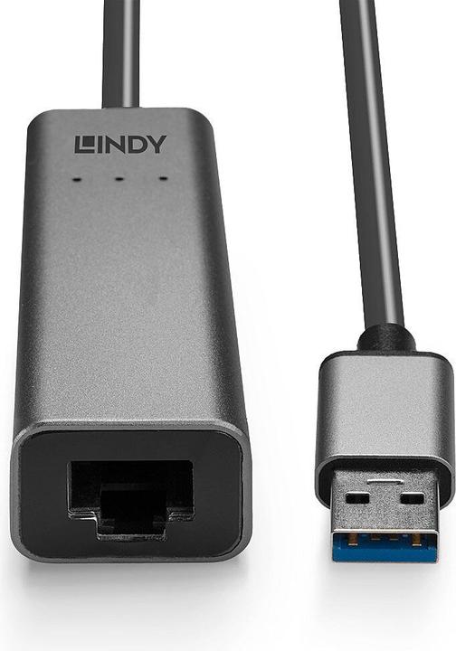 Image du produit Lindy Convertisseur USB 3.0 vers Ethernet 2.5G Connexion Ethernet 2.5 Gigabit au réseau (USB 3.0, RJ45 2.5 Gigabit Ethernet (1x))