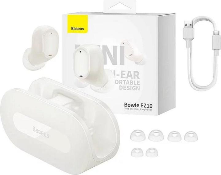 Actual product image Baseus Wireless earphones Bowie EZ10 (white) (5 h, Wireless)