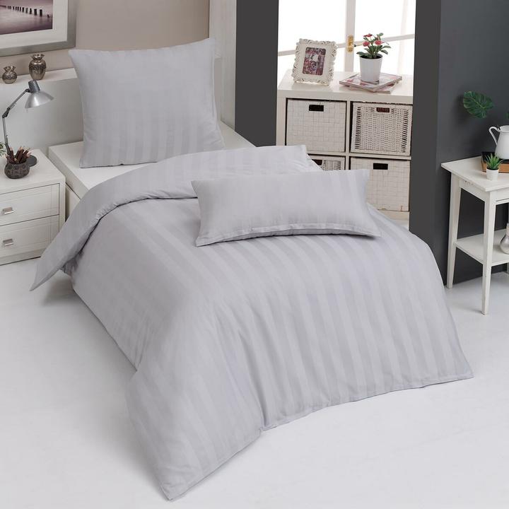 Actual product image Traumschlaf Uni stripes (Duvet cover, 155 x 220 cm)