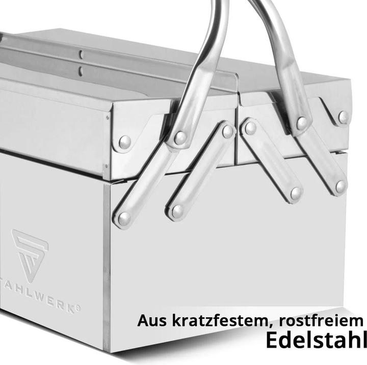 Produktbild Stahlwerk Werkzeugkasten Edelstahl Werkzeugkiste leer Werkzeugbox (1 Teile)
