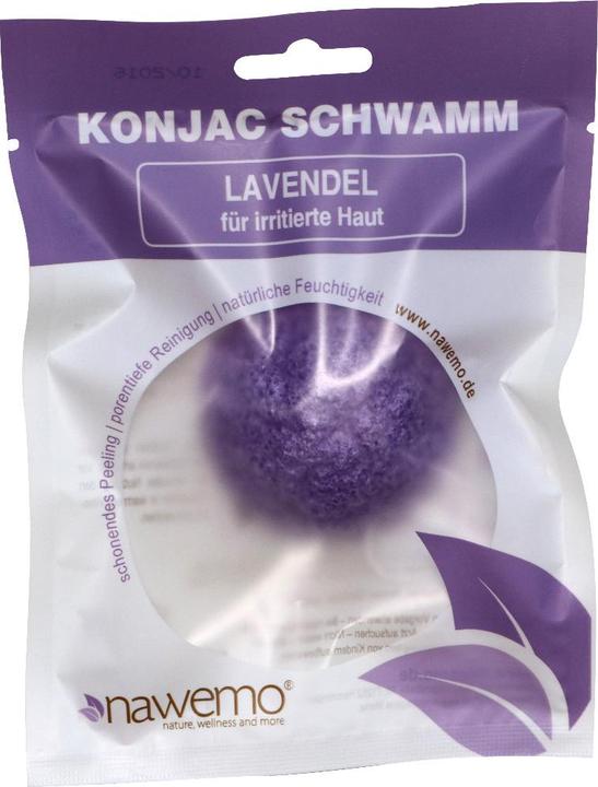 Actual product image Nawemo Konjac Schwamm Lavendel, bei entzündeter und irritierter Haut