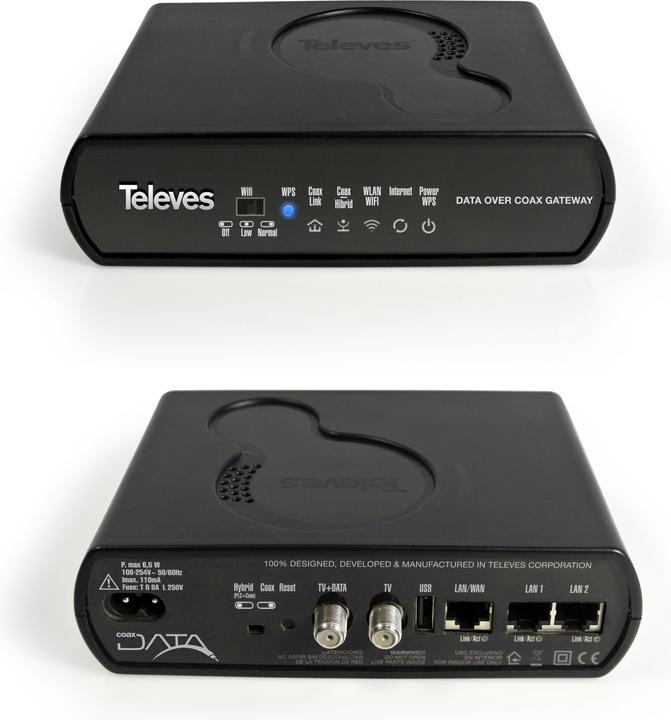 Image du produit Televes Adaptateur hybride Ethernet 1000 Mbps avec WIFI EKA1000WIFI