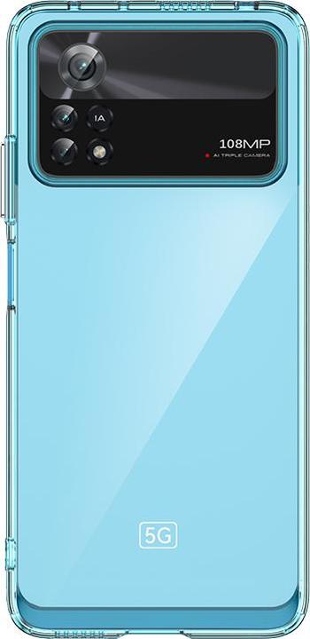 Actual product image Hurtel Outer Space Case for Xiaomi Poco X4 Pro 5G cover with a flexible frame blue (Xiaomi Poco X4 Pro 5G)