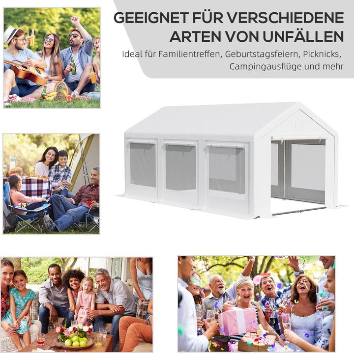 Produktbild Outsunny Partyzelt mit abnehmbaren Seitenwänden (595 cm, 295 cm)