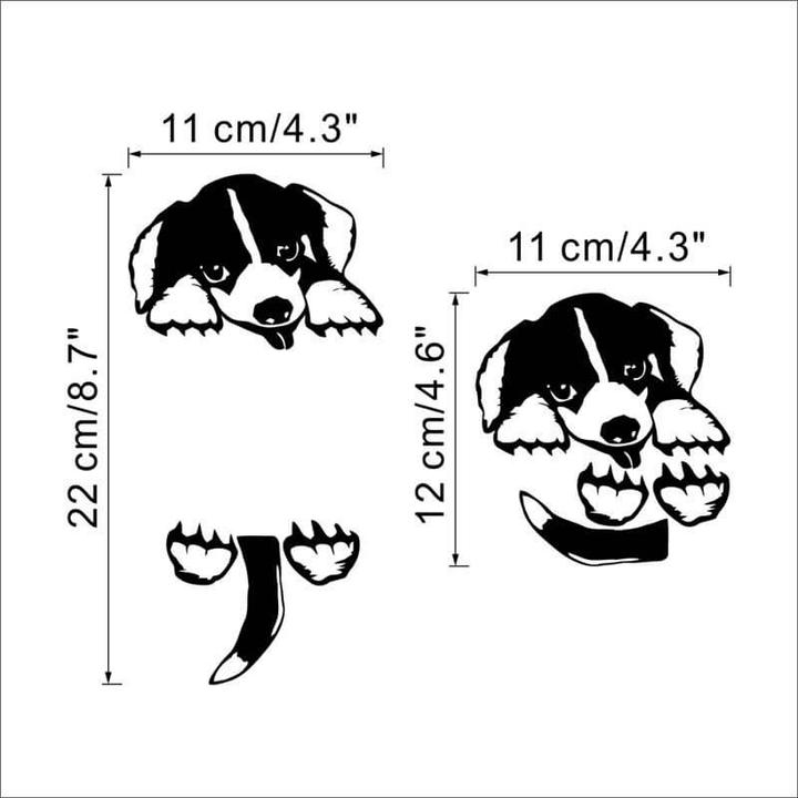 Actual product image Cover-Discount Light switch wall sticker sticker dog (12 cm)