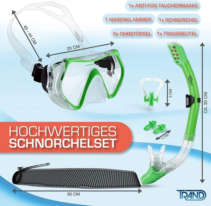 Produktbild Tropisport Premium Schnorchelset mit Schnorchel und Taucherbrille – Inkl. bruchfreier Anti Fog Tau