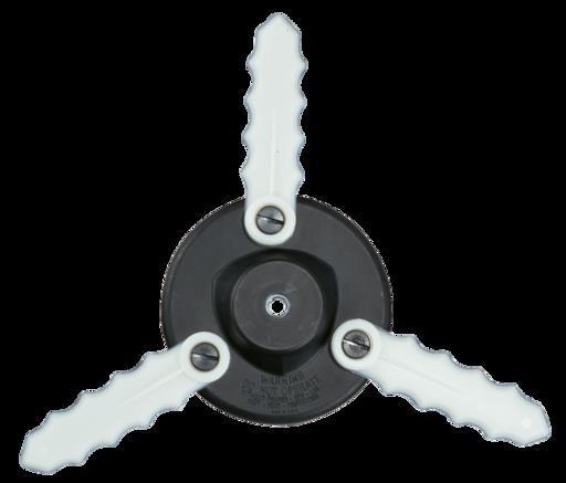 Actual product image MGA 198848-3 Plastic blade 230mm M8 x 1.25RH, UR100D (Weed whacker, Lawn mower blades + replacement blades garden machinery)