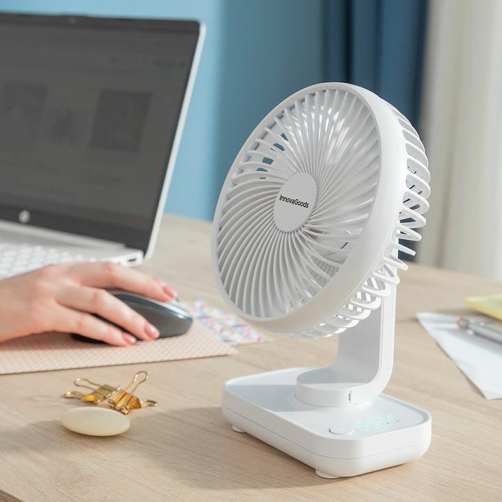 Productafbeelding InnovaGoods Oplaadbare bureauventilator Fanrec Ø5,4" 3600 mAh / 13,3 W (40 dB)