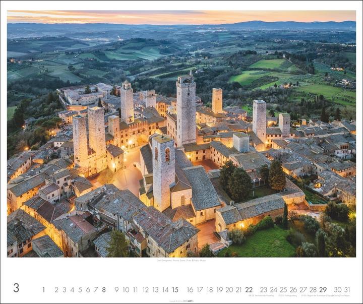 Produktbild Toskana Kalender 2026 - Zypressen und das Licht des Südens (55 x 46 cm, Deutsch)