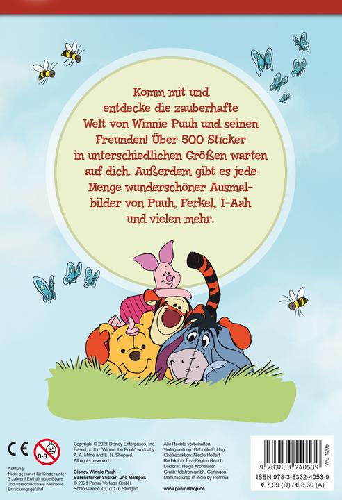Image du produit Panini Disney Winnie l'ourson : des autocollants et des coloriages très amusants