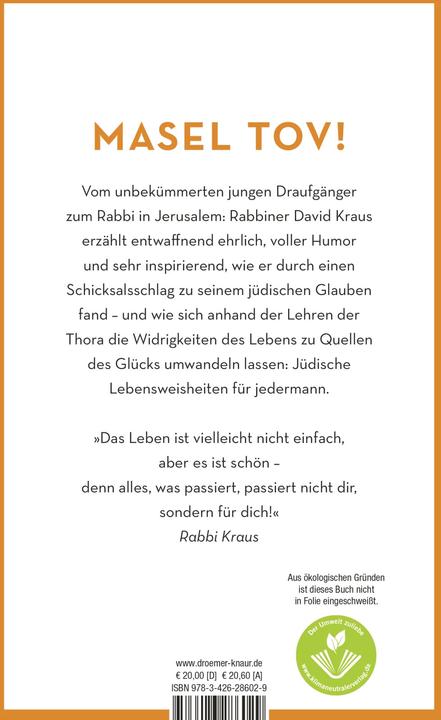 Actual product image Der fröhliche Rabbi und die verschlungenen Wege zum Glück (German, David Kraus, 2021)