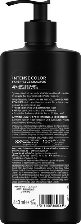 Image du produit Syoss Shampoo Intense Color 440ml (440 ml, Shampoing liquide)