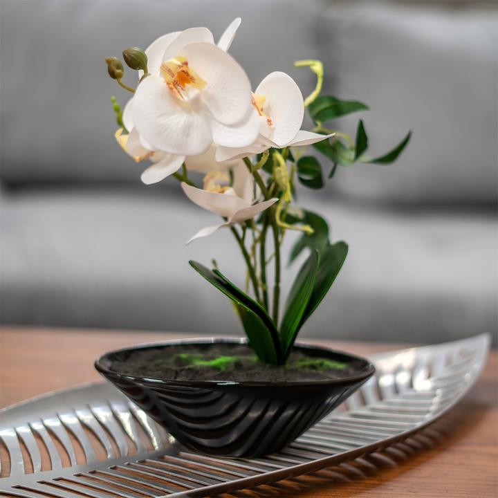 Produktbild NTK-Collection Kunstblume Orchidee in Schale (28 cm)