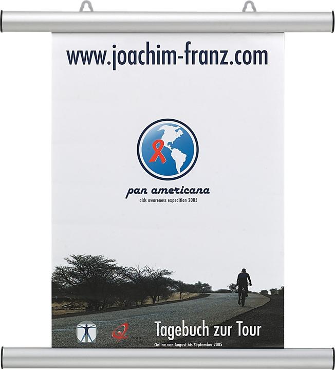 Produktbild Franken Plakatleiste, Aluminium, silber, Länge: 855 mm passend für DIN A0, zwei verstellbare Aufhängeösen