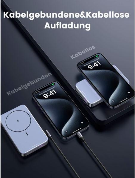 Productafbeelding Ugreen UGREEN10000mAhMagnetischeDraadlozePowerBank(SpaceGray) 15086 (10000 mAh, 20 W, 37 Wh)