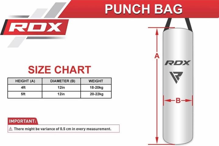 Actual product image Rdx Punch Bag Rex F12 Orange 121 cm (121 cm)