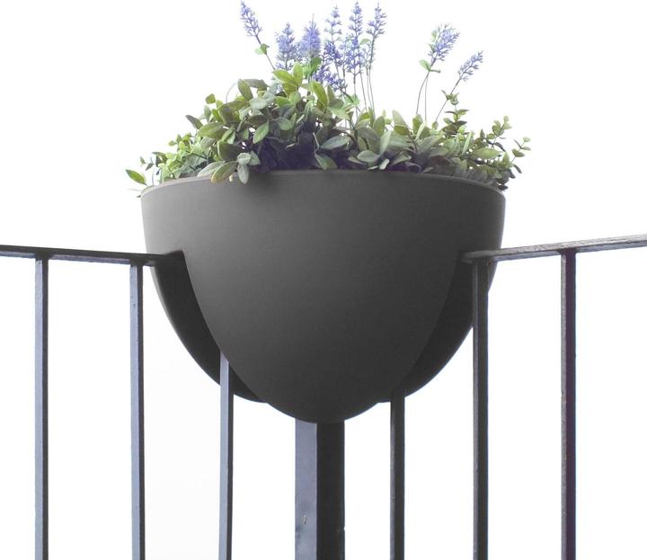 Actual product image Rephorm Balcony flower pot Eckling Ø 45 cm - graphite