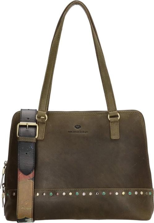 Micmacbags Hide & Stitches Masterpiece Shopper - Olive Green - 100% Leder