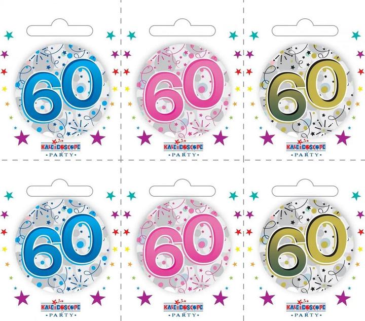 Apac Sterne 60. Geburtstag Abzeichen (6er Pack)