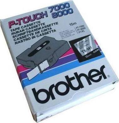 Actual product image Brother TX-141 (1.80 cm, Black, White)
