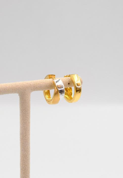 Image du produit Muau Créoles (750, Or blanc, Or jaune 18 carats)