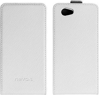 Image du produit Nevox RELINO Case for Sony Xperia Z1 Compact Etui Flip, blanc-gris, sous blister (4250686402087) (Sony Xperia Z1 Compact)