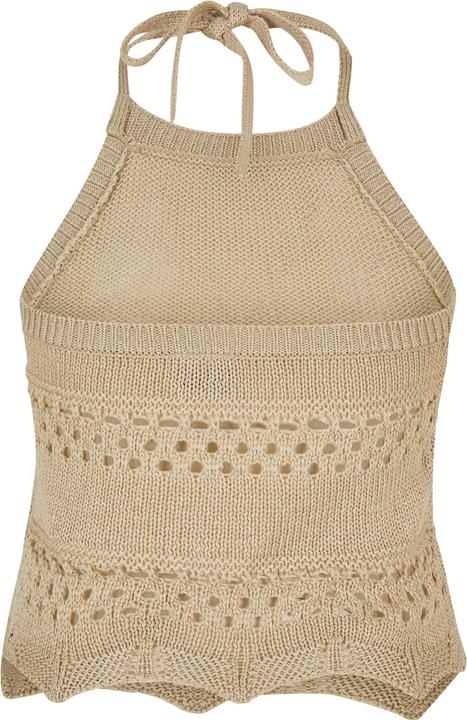 Urban Classics Ladies Short Crochet Knit Neckholder Top - 64657