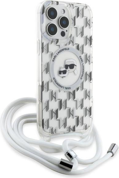 Produktbild Karl Lagerfeld KLHMP16XHCKCKLCT iPhone 16 Pro Max 6.9" transparent hardcase IML Crossbody Monogra (Apple iPhone 16 Pro Max)