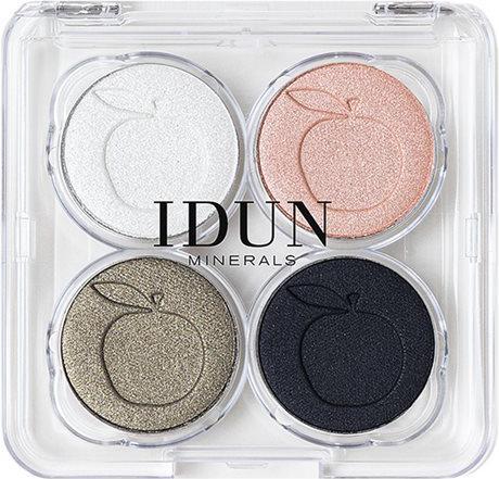 Actual product image IDUN Minerals Palette Eyeshadow Vitsippa (Green, Pink, Black, White)
