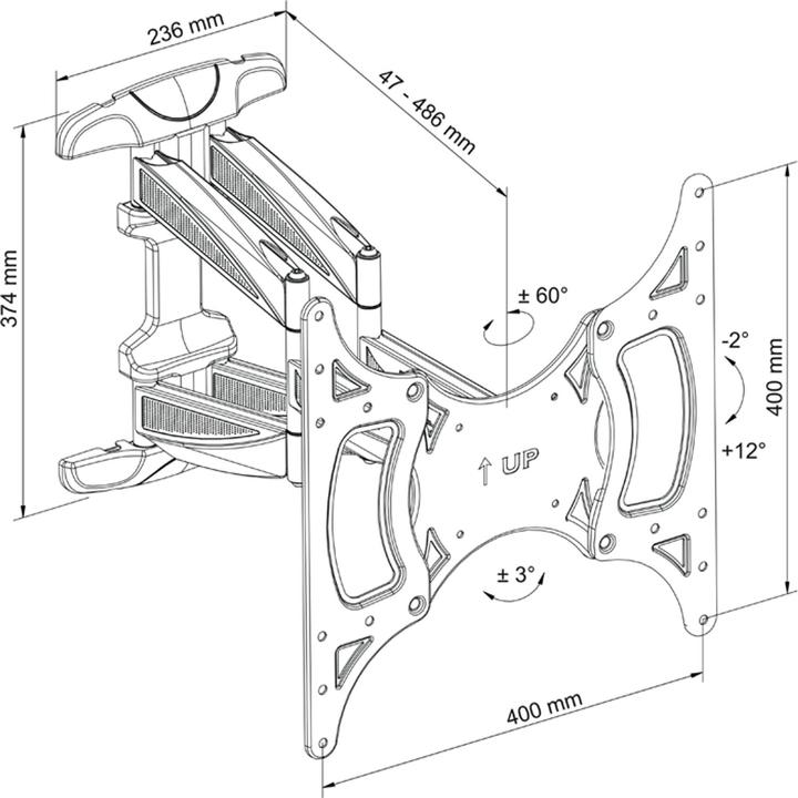 Actual product image TechniSat TechniMount "Flex (Wall, 74.80", 45 kg)