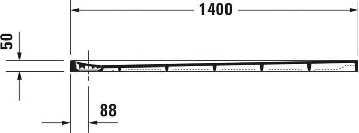 Produktbild Duravit Rechteck-Duschwanne STONETTO 1400x800x50mm beton grau