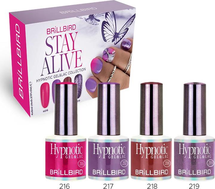 Immagine prodotto BrillBird Hypnotic Gel&Lac Stay Alive Set 4x8ml (Smalto per unghie effetto gel)