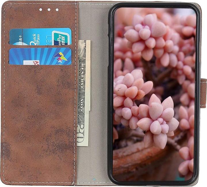 Actual product image Cover-Discount Galaxy A21s - Vintage case suede look brown (Samsung Galaxy A21s)