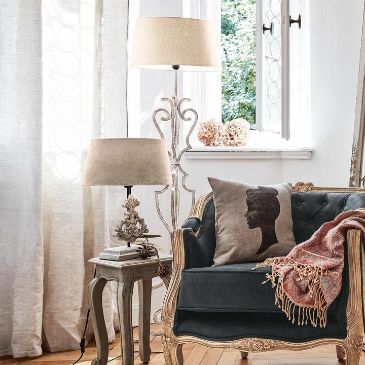 Actual product image Loberon Floor Lamp Tolbert antique white (E27)