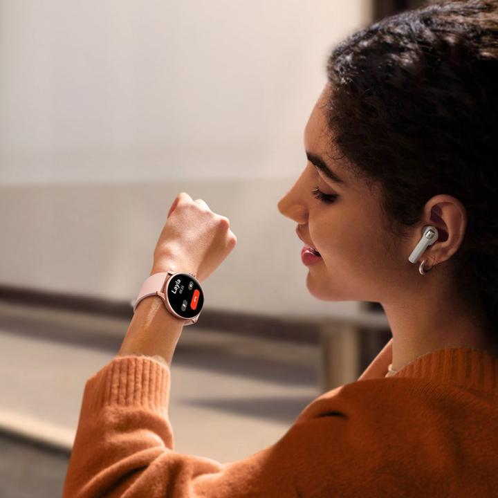 Actual product image Joyroom Classis Series JR-FC1 Smartwatch with Call Answering Function / IP68 Protection - Pink