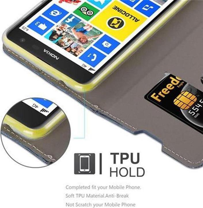 Produktbild Cadorabo Book Jeans Optik Cover (Nokia Lumia 625)