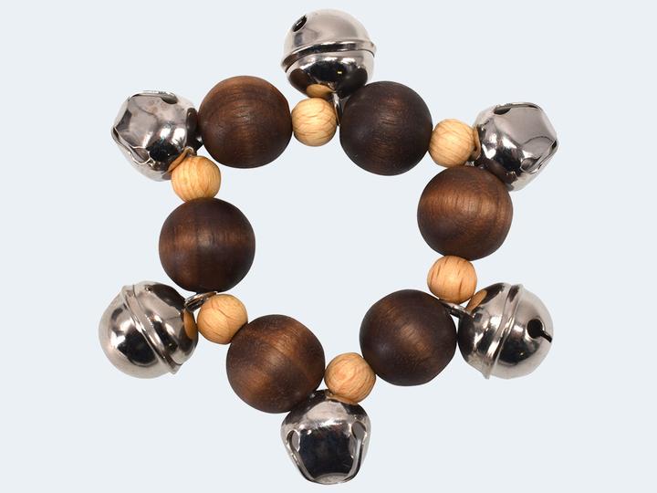 Produktbild 1044 Glöckchen Band Fuss, Mehrfarbig (Holz, Nussbaum, 10.50 cm)