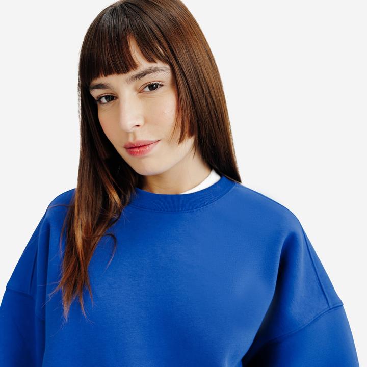 Image du produit Decathlon Sweat col rond femme, bleu (XS)