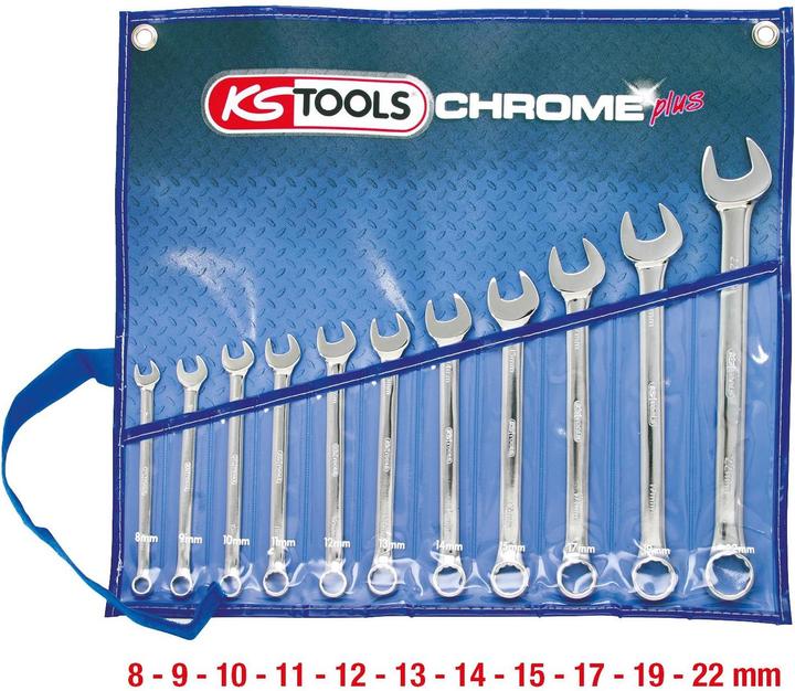 Image du produit KS Tools GEARplus Jeu de clés mixtes à cliquet (8 mm, 9 mm, 10 mm, 11 mm, 12 mm, 14 mm, 22 mm, 15 mm, 17 mm, 19 mm)