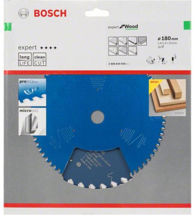 Actual product image Bosch Professional Zubehör Circular saw blade Expert for Wood, 180 x 20 x 2.6 mm, 36