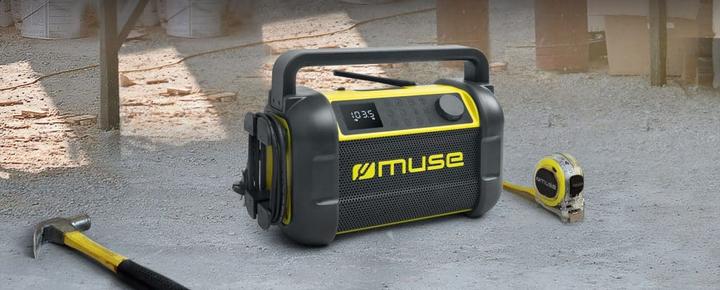 Image du produit Muse M-928 BTY Enceinte radio pour site d'emploi, noir/jaune (FM, Bluetooth, NFC)