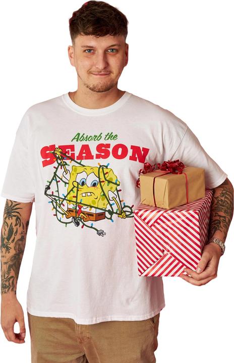 Produktbild Spongebob Squarepants Absorb The Season TShirt weihnachtliches Design (XL)