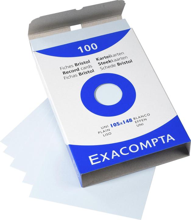Image du produit Exacompta Fiches (A6, 205 g/m², 100 x)