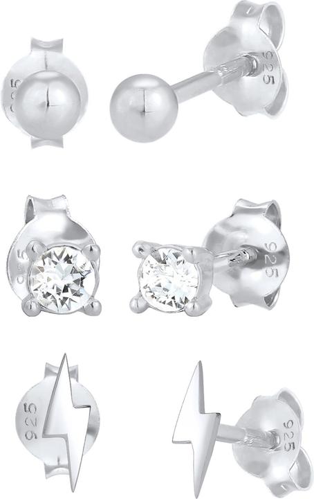 Produktbild Elli Blitz, Kristall Ohrstecker, Kugel (Glaskristall, 925er Sterling Silber)
