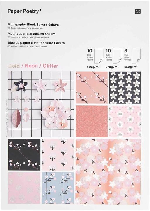 Actual product image Paper Poetry Motif paper Sakura