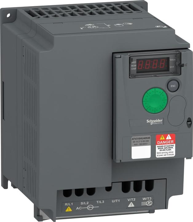 Produktbild Schneider Frequenzumrichter, Easy Altivar 310, 4kW, 380-460V AC, 3-phasig, ohne Filter ATV310HU40N4E