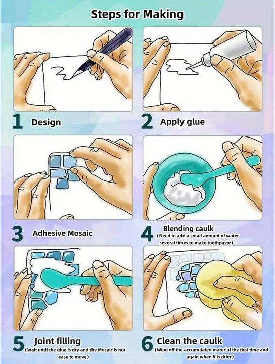 Produktbild Activity Board DIY Mosaik handgefertigte Untersetzer, Heimdekoration, Komfort für Ihr Wohnumfeld