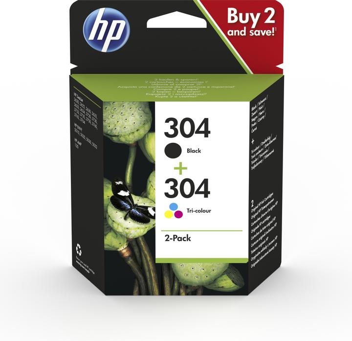 Produktbild HP 304 2-Pack (M, BK, Y, C)