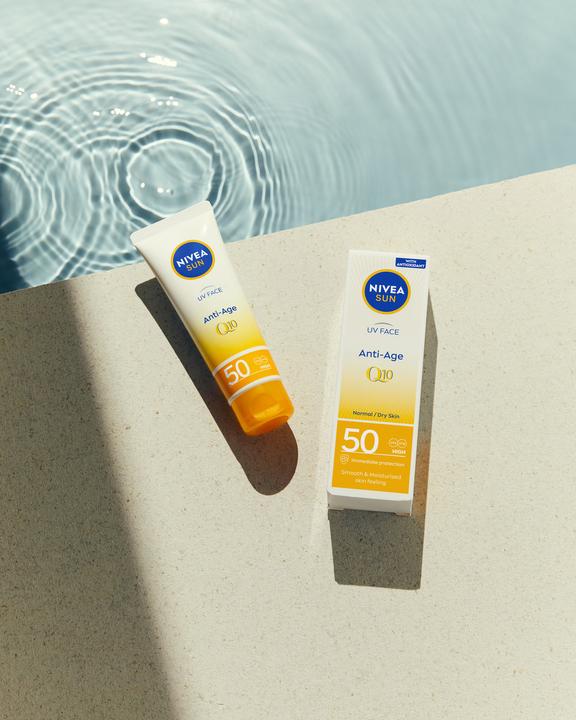 Actual product image NIVEA Sun UV Face Anti-Age Q10 (Sun cream face, SPF 50, 50 ml, 67.51 g)
